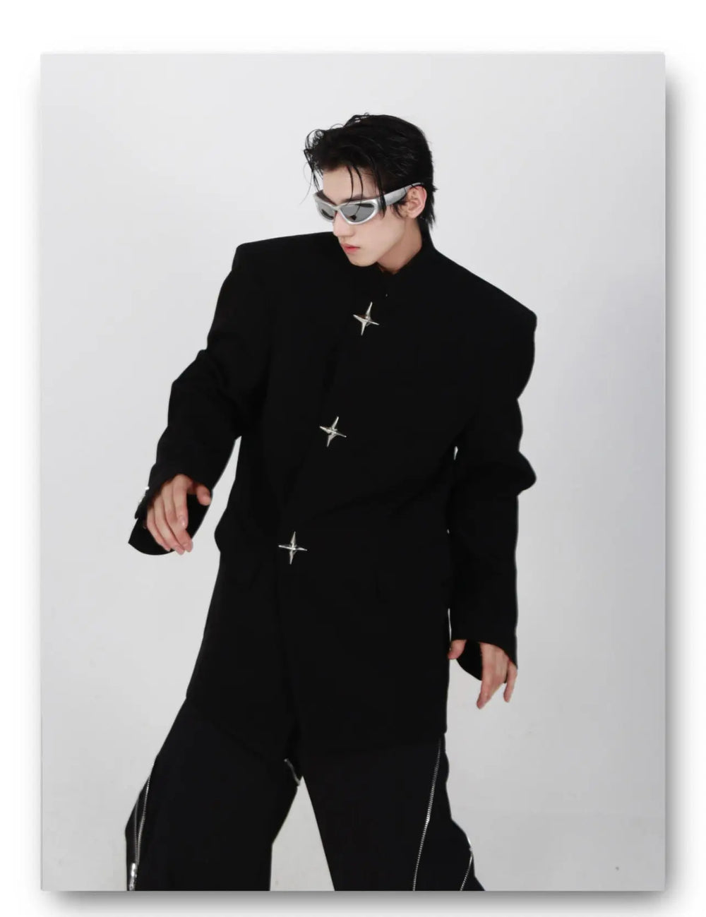 High Shoulder Black Jacket ArtsKoreanMan