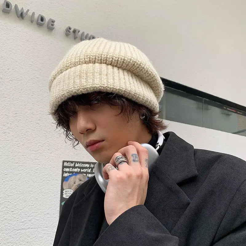 Simple Warm Knitted Hat ArtsKoreanMan
