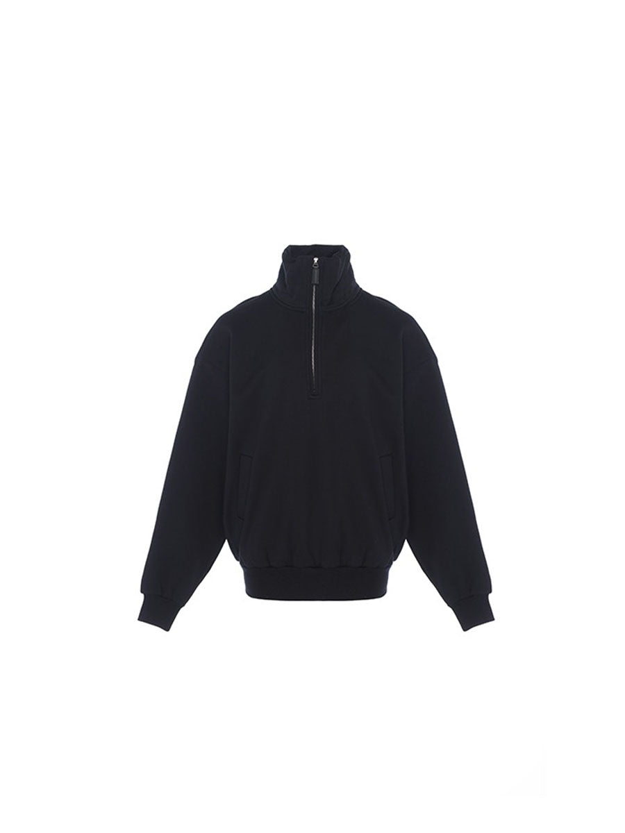 Turtleneck Zip Style Sweatshirt