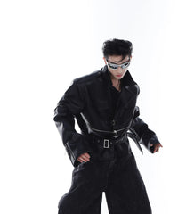 【23s Feb.】Zipped Surround PU Leather Jacket ArtsKoreanMan