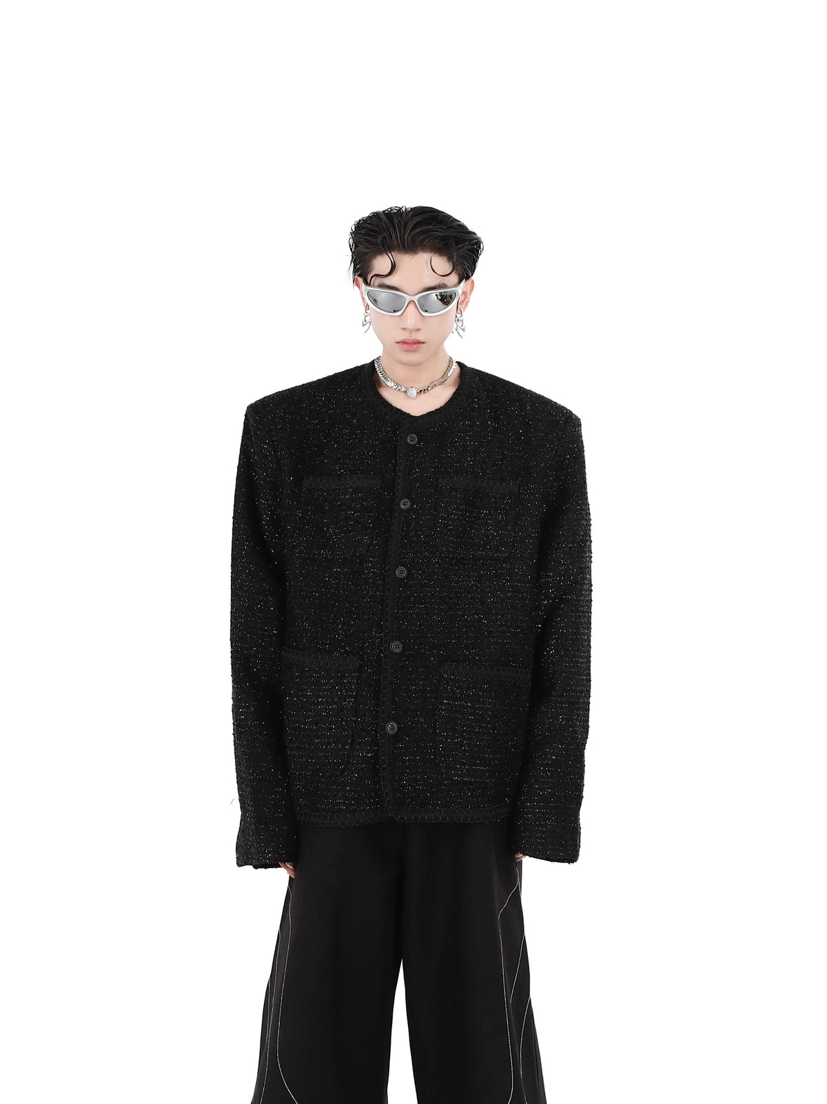 Collarless Suit Jacket ArtsKoreanMan