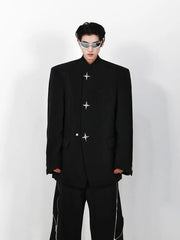 High Shoulder Black Jacket ArtsKoreanMan