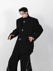 High Shoulder Black Jacket ArtsKoreanMan