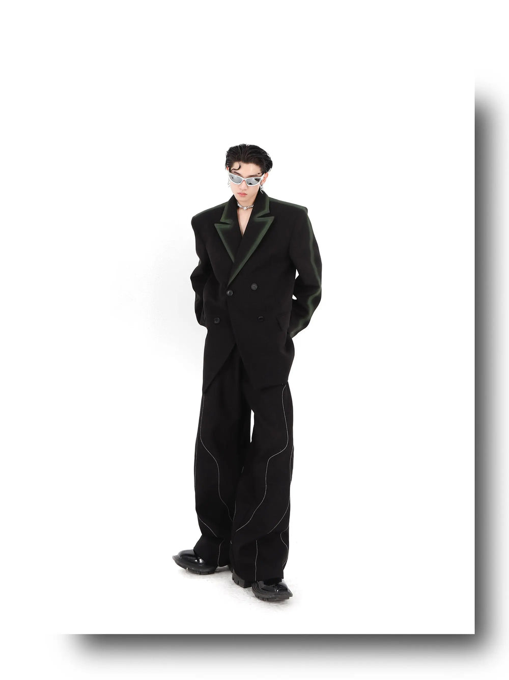 Black and Green Suit ArtsKoreanMan