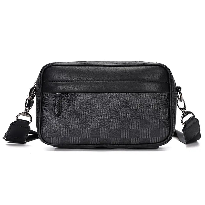 Men's Casual Check Shoulder Bag ArtsKoreanMan