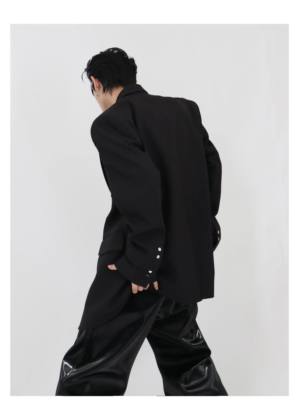 High Shoulder Black Jacket ArtsKoreanMan