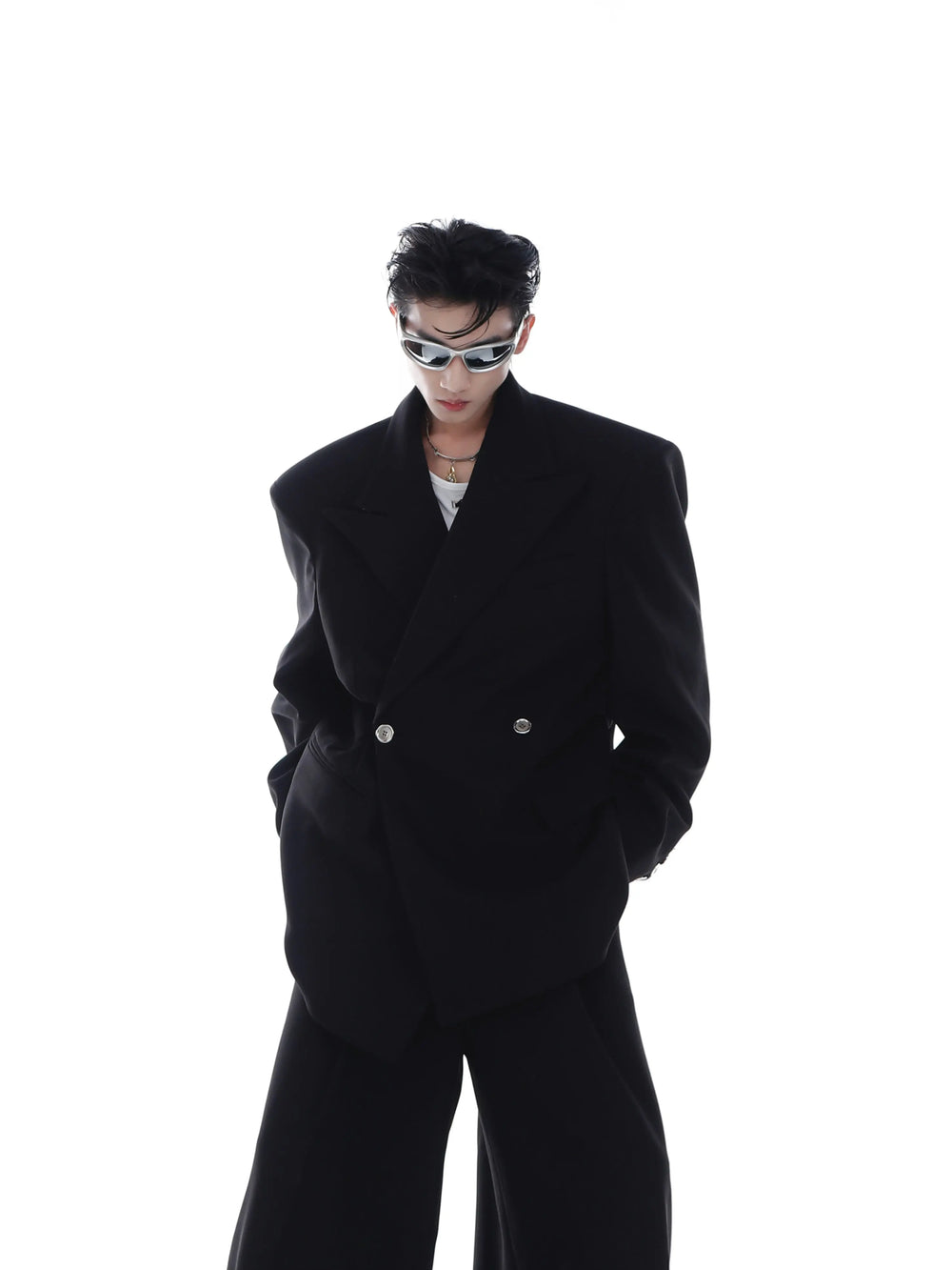 【23s Feb.】High Shoulder Twill Button Design Top Suit ArtsKoreanMan