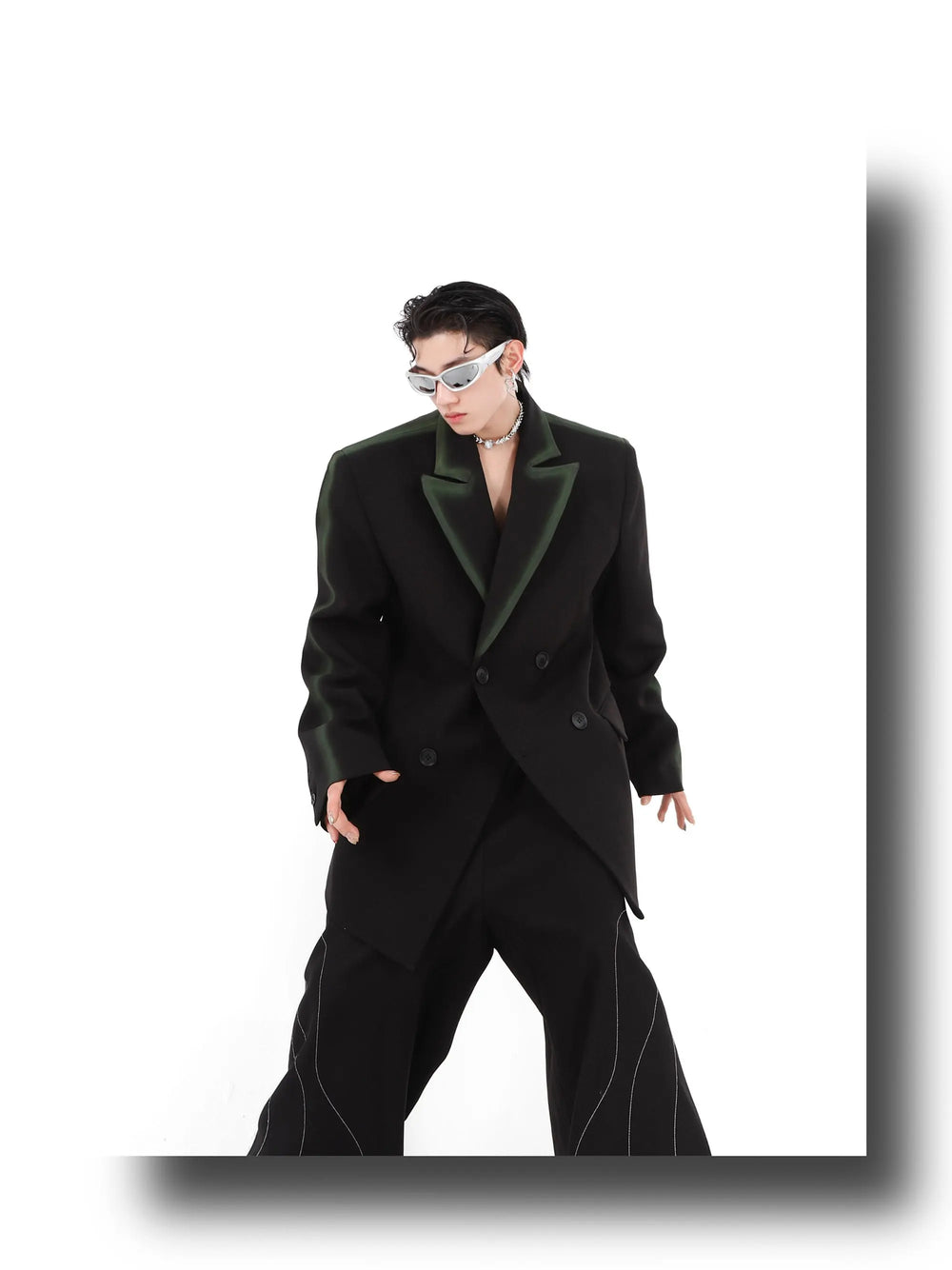 Black and Green Suit ArtsKoreanMan