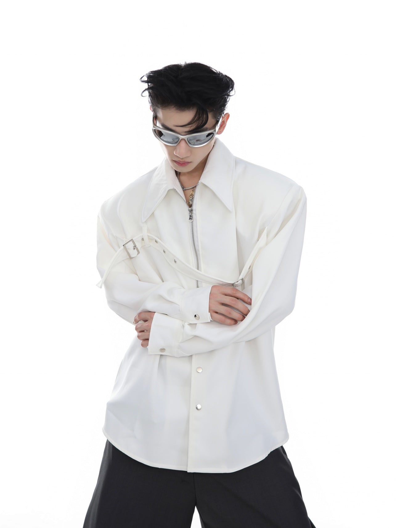 【23s Mar.】Zip Long Sleeve Camisole Shirt