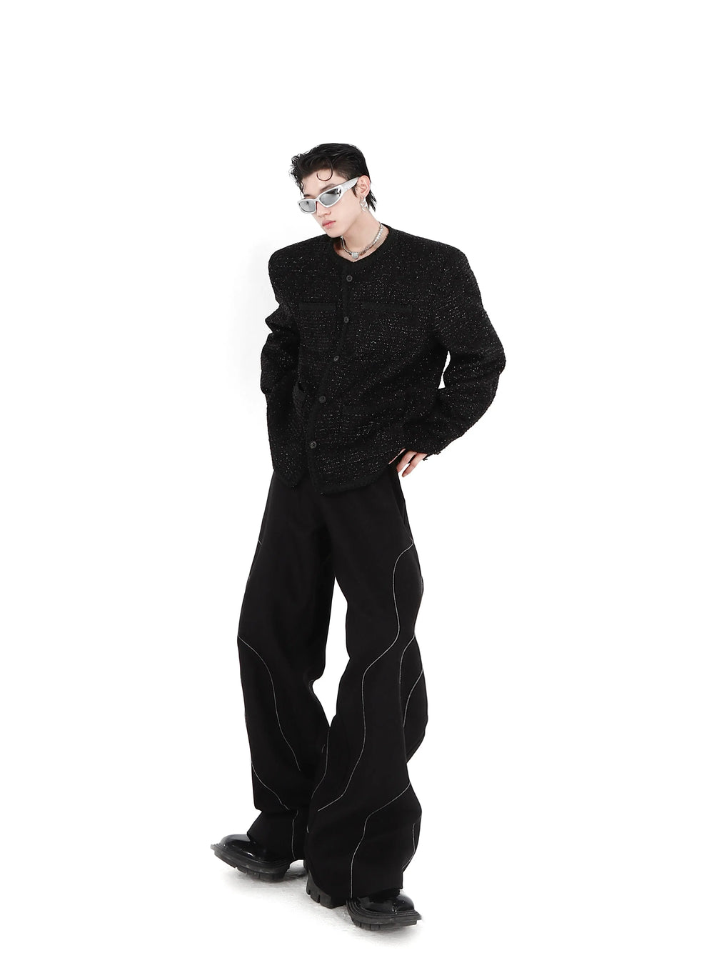 Collarless Suit Jacket ArtsKoreanMan