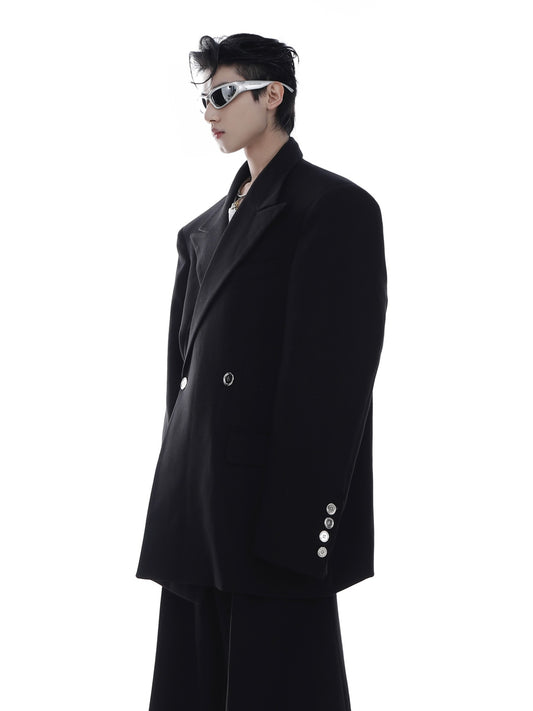 【23s Feb.】High Shoulder Black/Grey Jacket