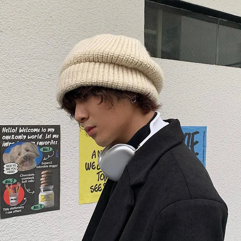 Simple Warm Knitted Hat ArtsKoreanMan