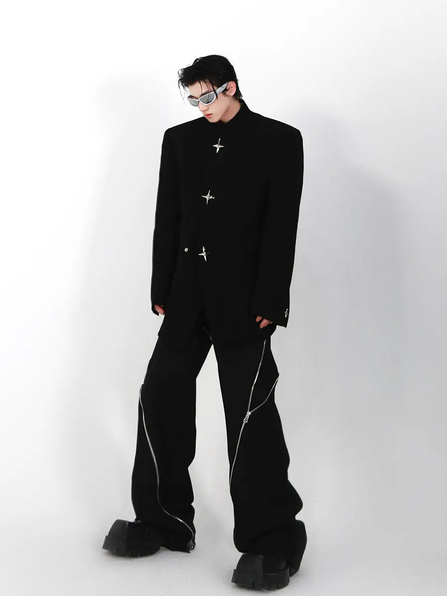 High Shoulder Black Jacket ArtsKoreanMan