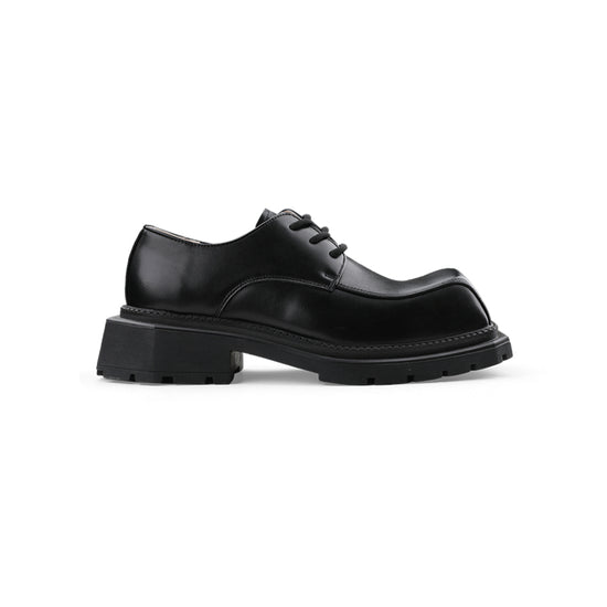 【HOT!】Black Square Toe Leather Shoes – ArtsKoreanMan