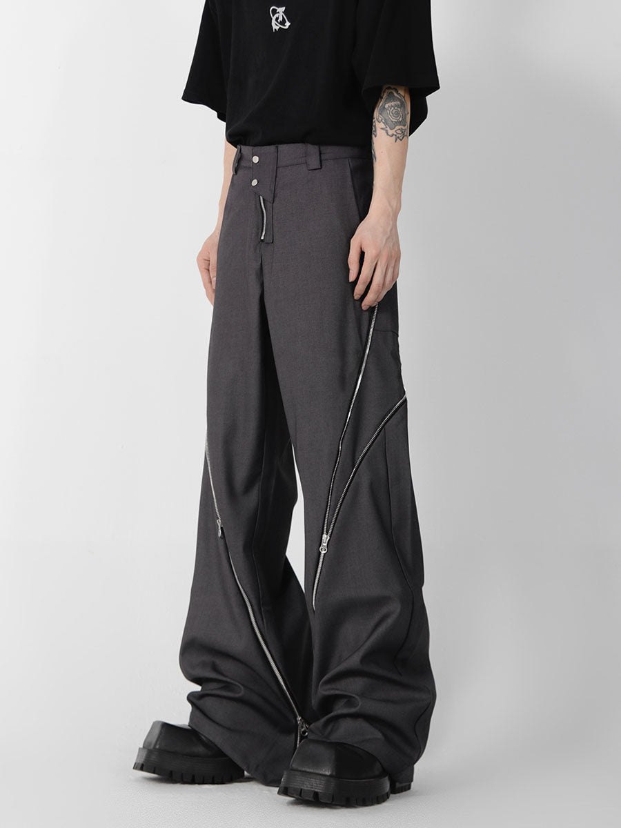 Zippered Slit Flared Trousers ArtsKoreanMan
