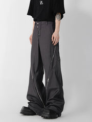 Zippered Slit Flared Trousers ArtsKoreanMan