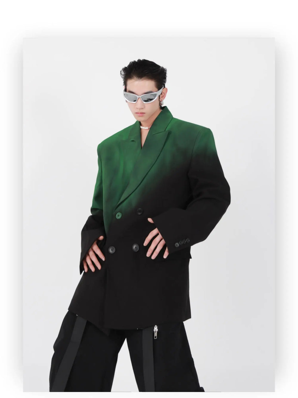Black-green Gradient Jacket ArtsKoreanMan