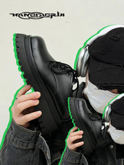 Thick Soled Round Toe Leather Shoes ArtsKoreanMan