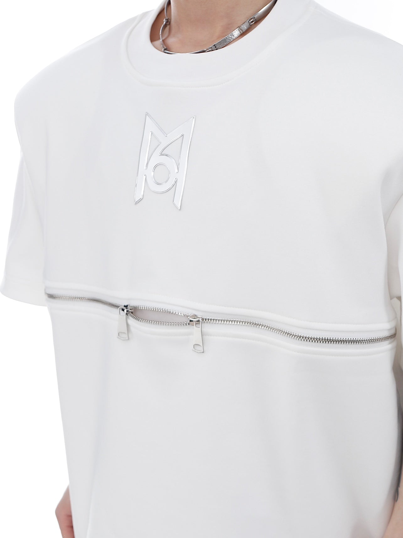 【23s Feb.】Shoulder Padded Cross-Cut with Zip Shirt