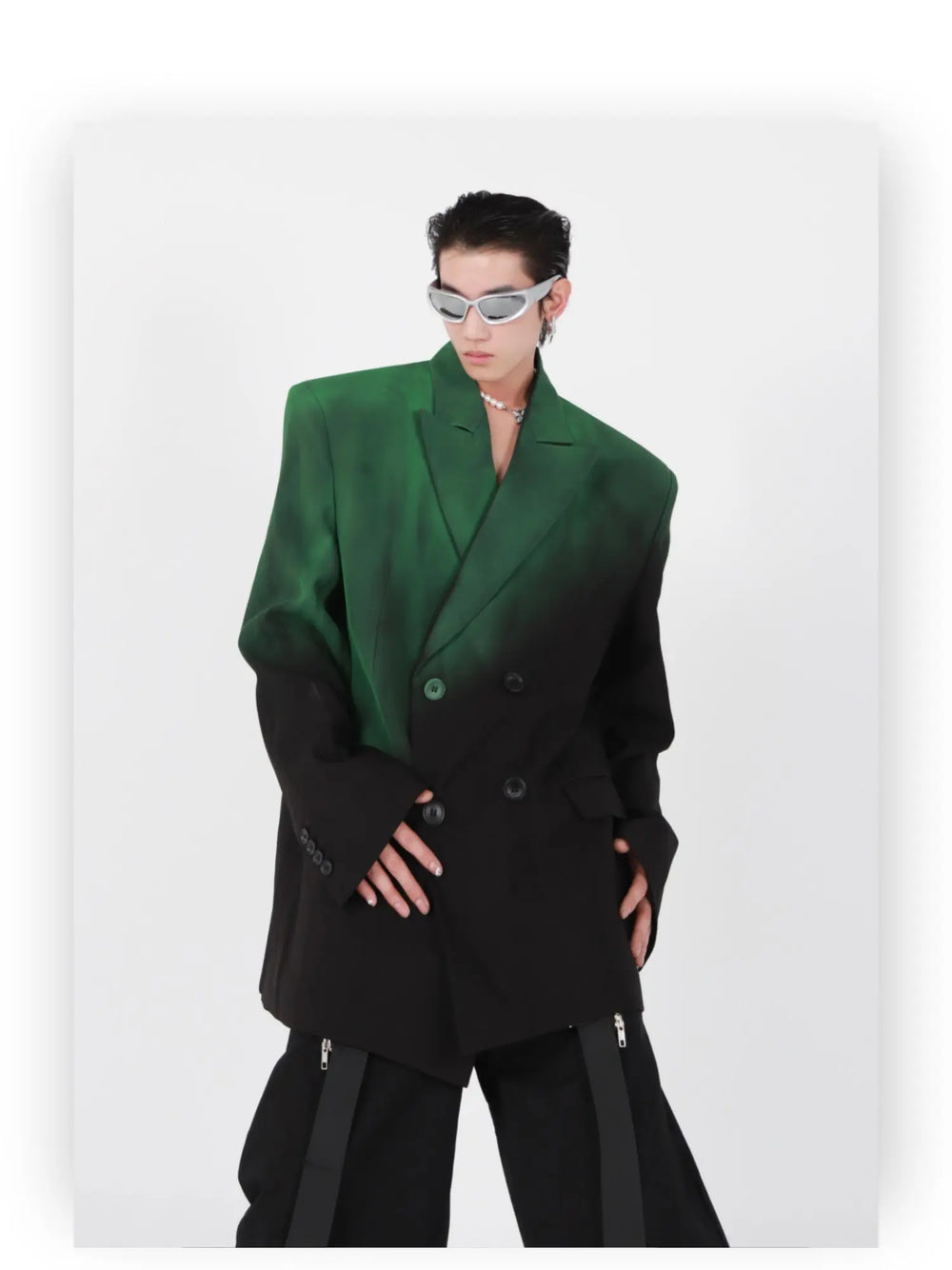 Black-green Gradient Jacket ArtsKoreanMan
