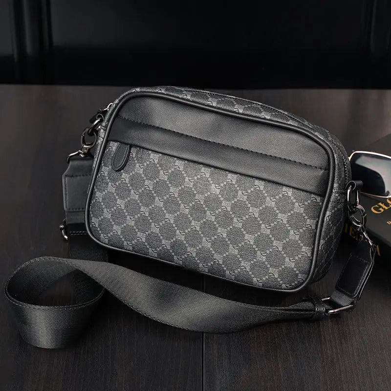 Men's Casual Check Shoulder Bag ArtsKoreanMan