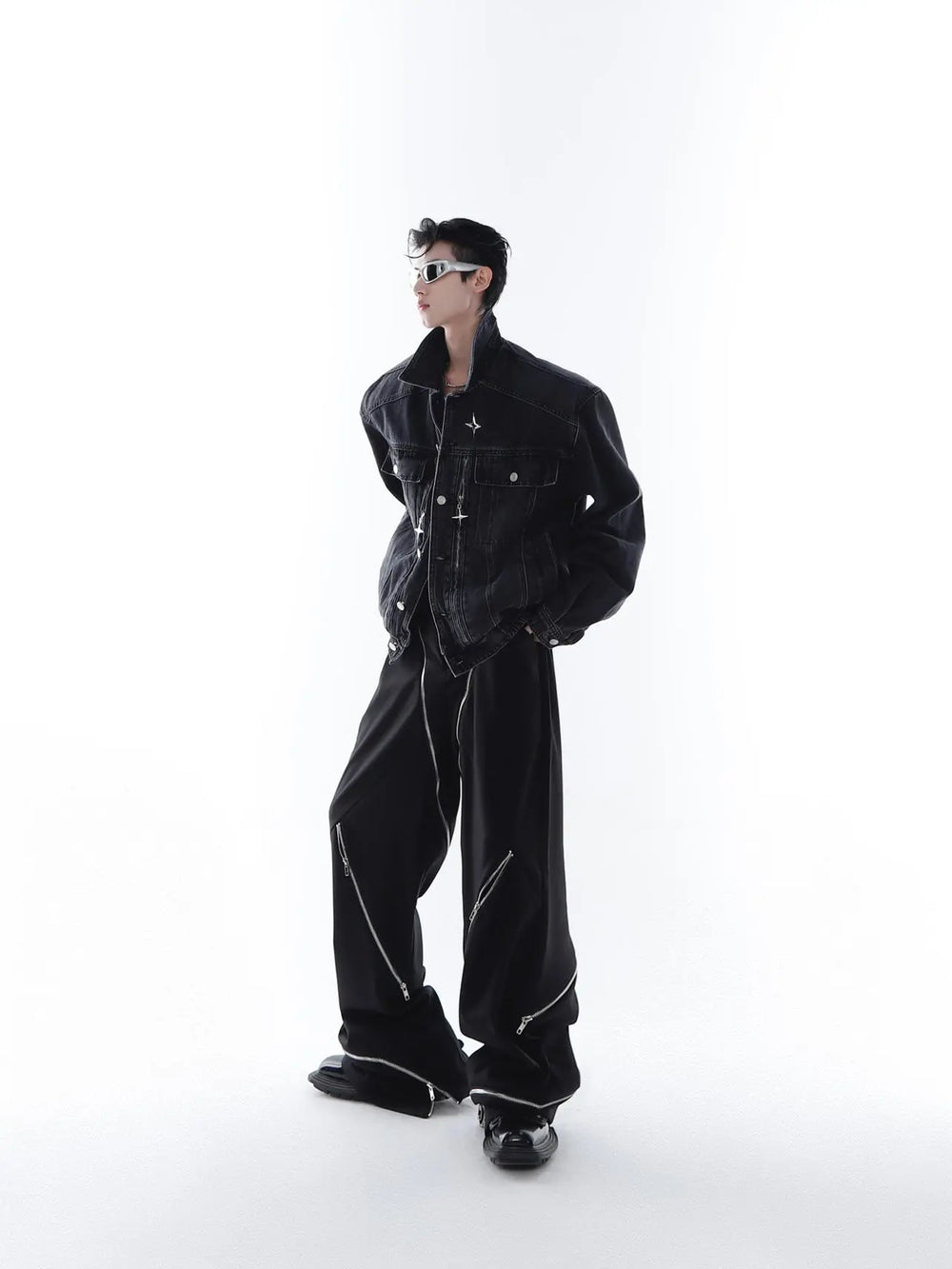 【23s Feb.】High Shoulder Cropped Denim Jacket ArtsKoreanMan