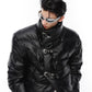 Irregular Leather Jacket