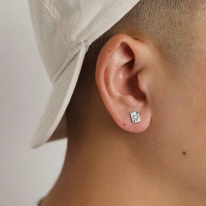 Ace Of Spades Earrings ArtsKoreanMan