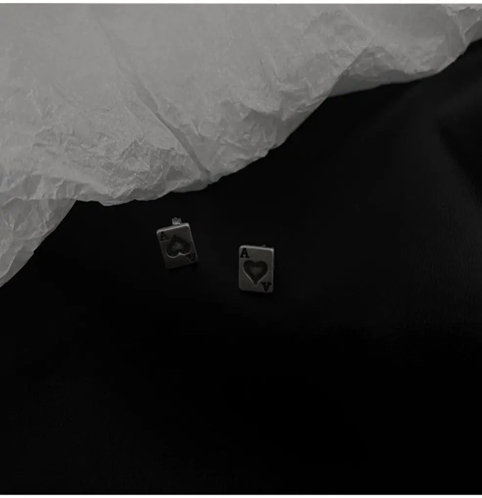 Ace Of Spades Earrings ArtsKoreanMan