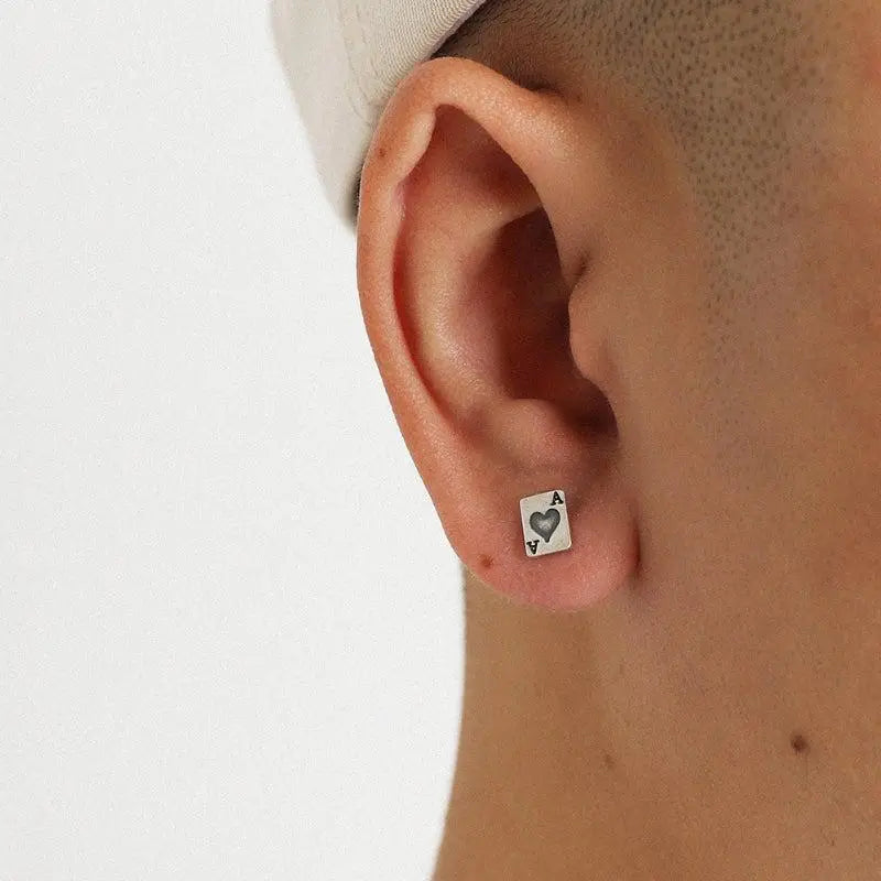 Ace Of Spades Earrings ArtsKoreanMan