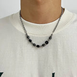 Black Beads Necklace ArtsKoreanMan