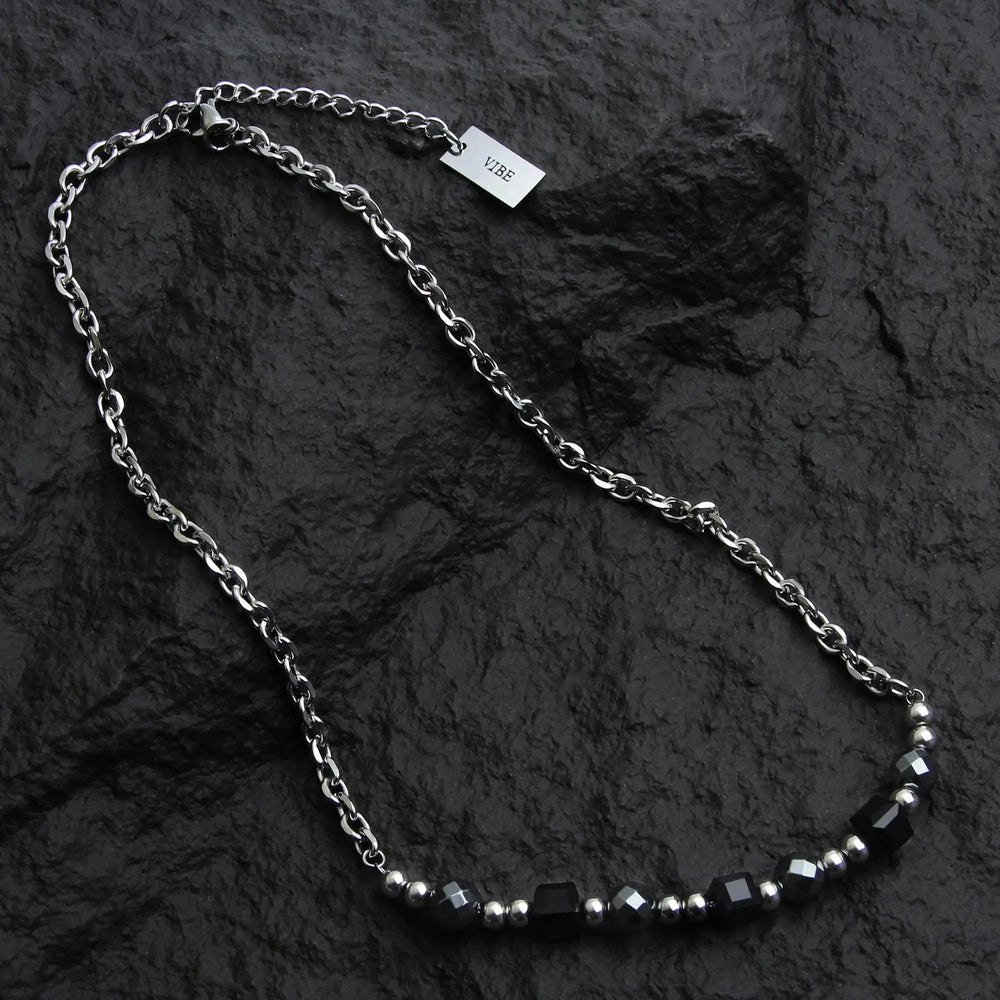 Black Beads Necklace ArtsKoreanMan