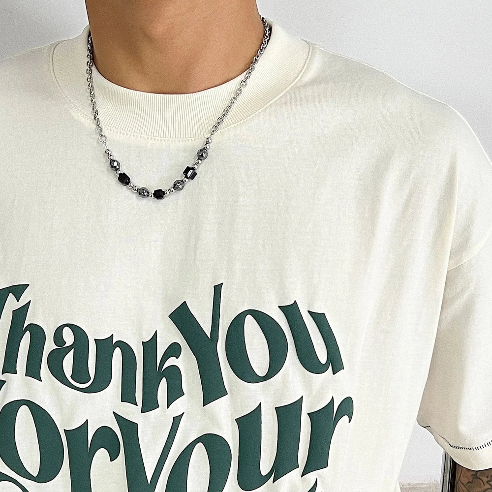 Black Beads Necklace ArtsKoreanMan