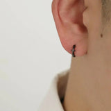 Black Cross Hoop Earrings ArtsKoreanMan