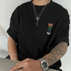 Black Cross Pendant Necklace ArtsKoreanMan