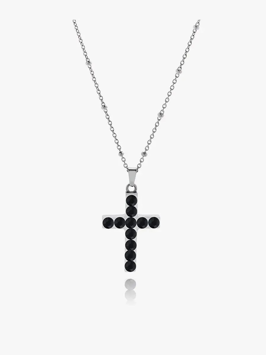 Black Cross Pendant Necklace ArtsKoreanMan