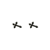 Black Cross Stud Earrings ArtsKoreanMan