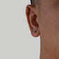 Black Cube Stud Earrings