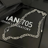 Black Gem Double Necklace ArtsKoreanMan