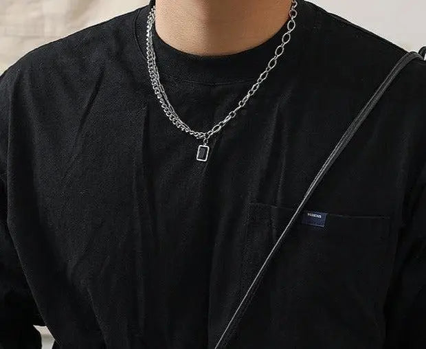 Black Gem Necklace ArtsKoreanMan