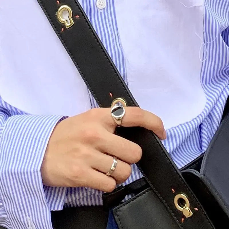 Black Gemstone Ring ArtsKoreanMan