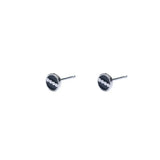 Black Geometric Stud Earrings ArtsKoreanMan