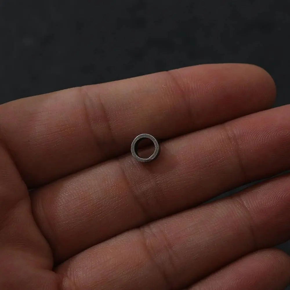 Black Hollow Round Stud Earrings ArtsKoreanMan