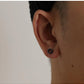 Black Hollow Round Stud Earrings