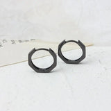 Black Hoop Earrings ArtsKoreanMan