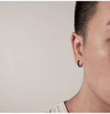 Black Hoop Earrings ArtsKoreanMan