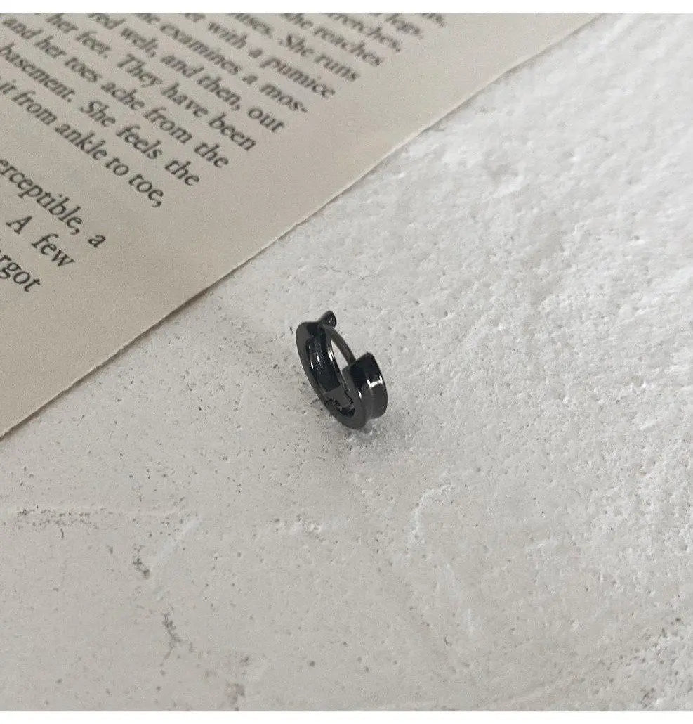 Black Hoop Earrings ArtsKoreanMan