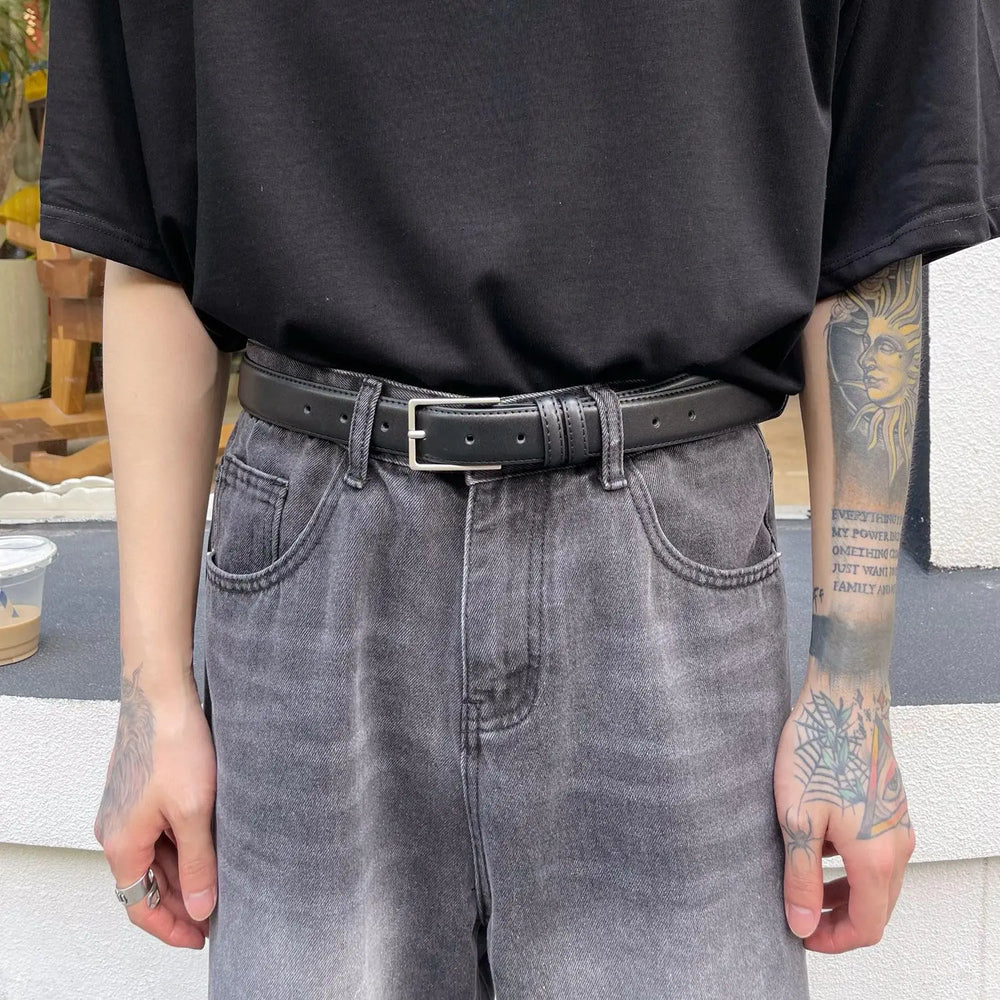 Black Leather Belt ArtsKoreanMan
