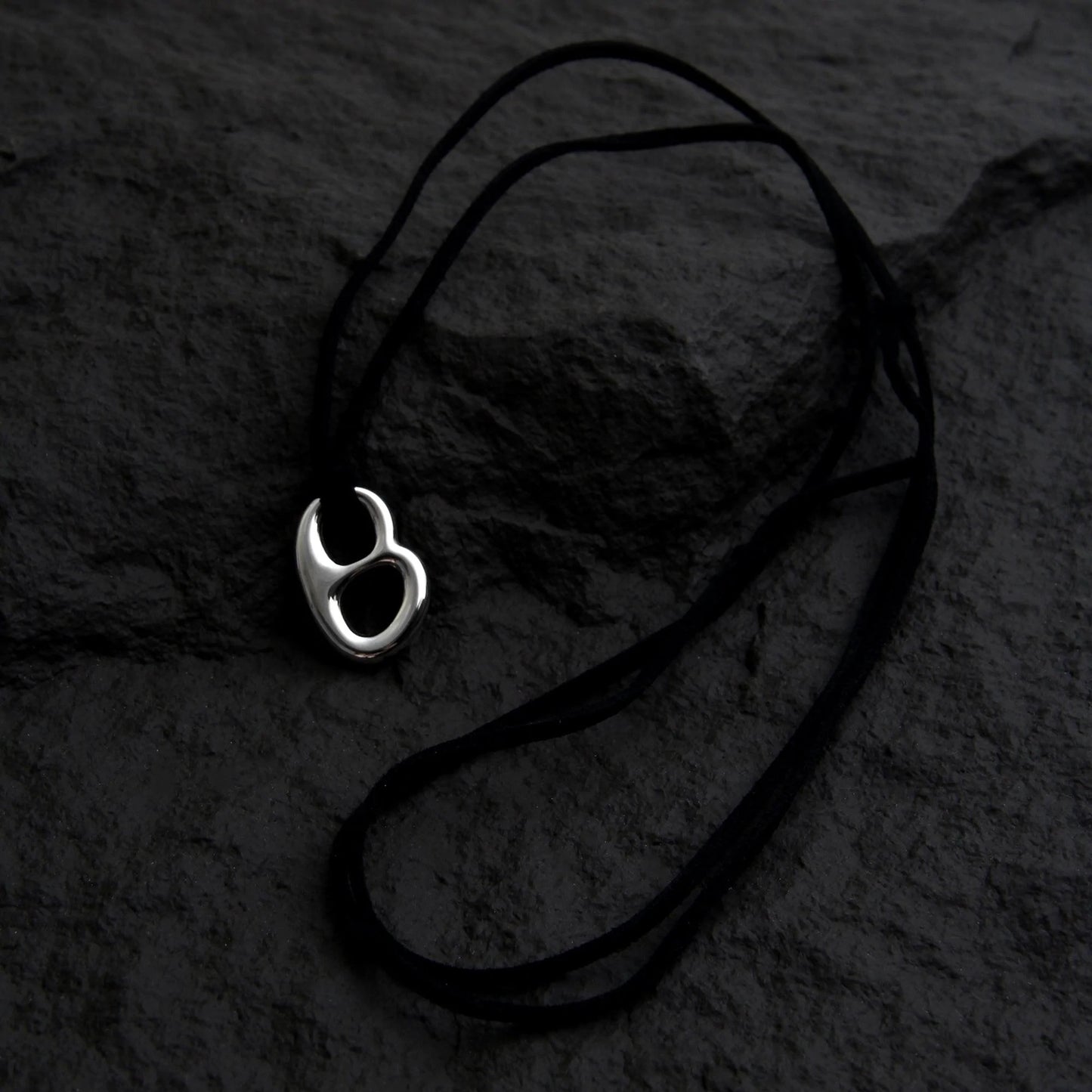 Black Leather Rope Necklace