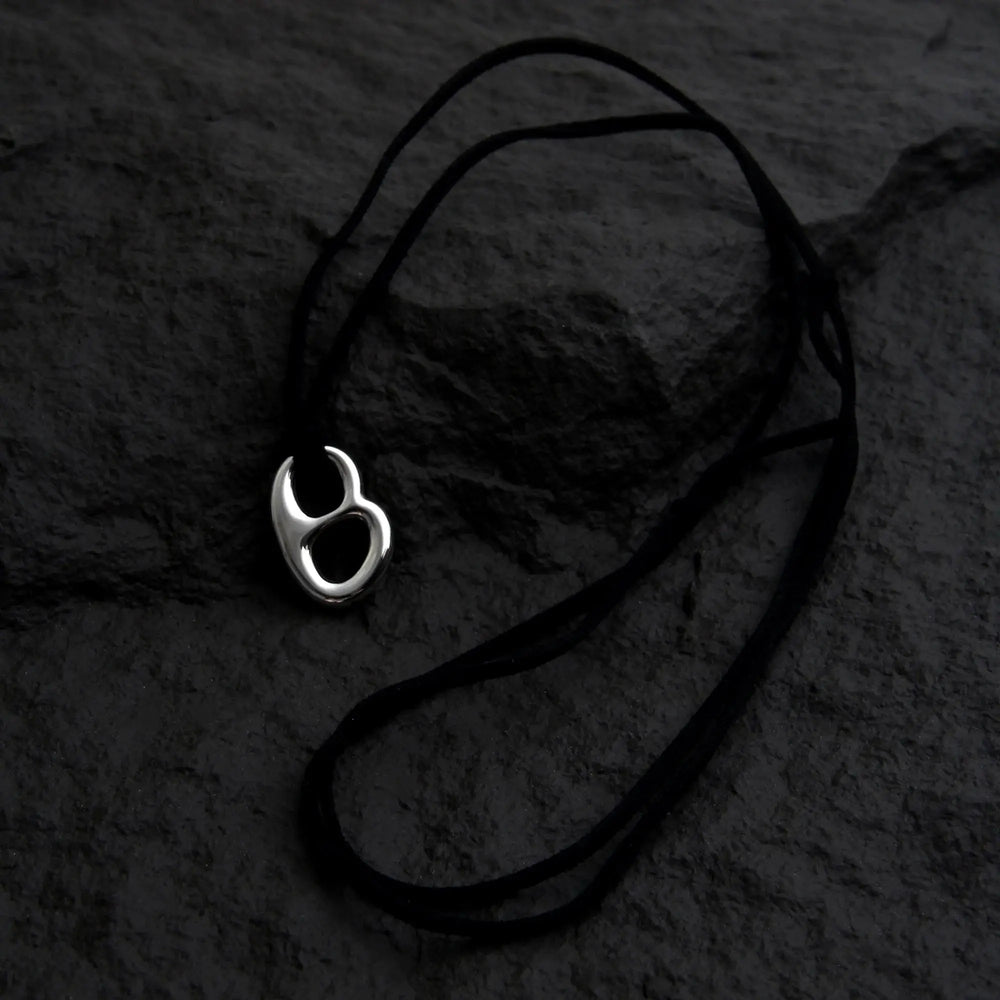 Black Leather Rope Necklace ArtsKoreanMan